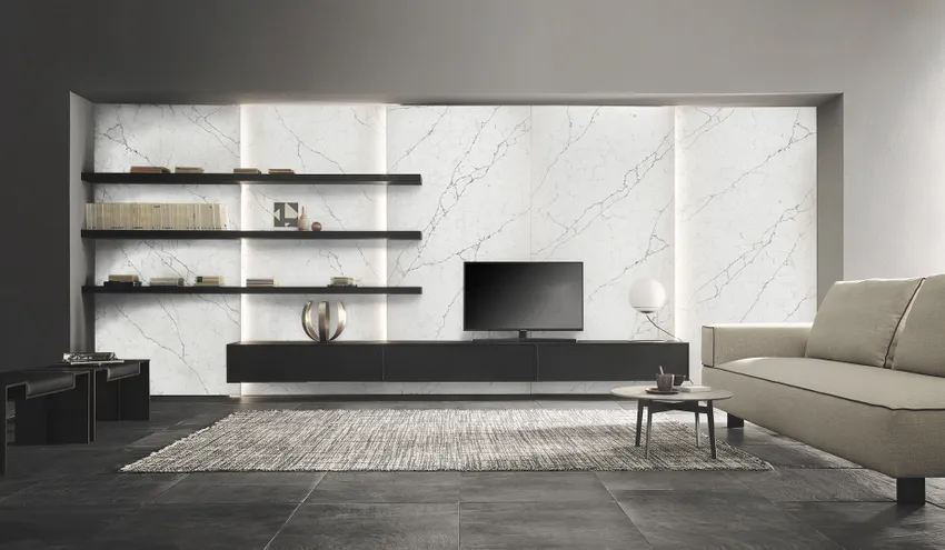 Кварцевый агломерат Perlino Bianco